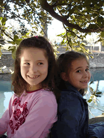 Summer and Madison next to the San Antonio River.